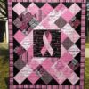Pink Ribbon Awareness Quilt Blanket Aa22  Quilt